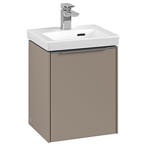 Villeroy and Boch Subway 3.0 vanity unit C58300VM 35.1x42.9x30.9cm, hinge left / handle aluminum glossy, taupe