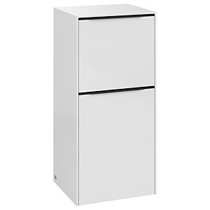 Villeroy and Boch Subway 3.0 side cabinet C59401VE 40x86x36.2cm, hinge left / handle Volcano black, brilliant white