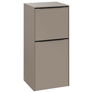 Villeroy and Boch Subway 3.0 side cabinet C59401VM 40x86x36.2cm, hinge left / handle Volcano black, taupe
