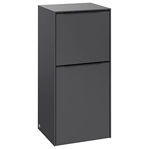 Villeroy und Boch Subway 3.0 Seitenschrank C59501VR 40x86x36,2cm, Schanier rechts/Griff Volcano black, graphite