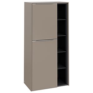 Villeroy and Boch Subway 3.0 middle cabinet C59800VM 57.4x120x36.2cm, hinge left / handle aluminum glossy, taupe
