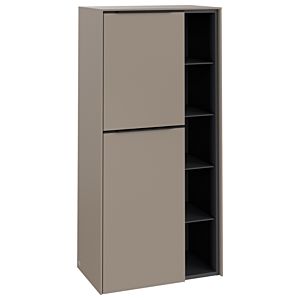 Villeroy and Boch Subway 3.0 center cabinet C59801VM 57.4x120x36.2cm, hinge left / handle Volcano black, taupe