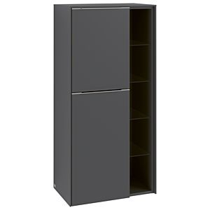 Villeroy and Boch Subway 3.0 center cabinet C59802VR 57.4x120x36.2cm, hinge left / handle monochrome, graphite
