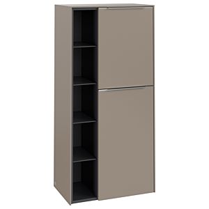 Villeroy and Boch Subway 3.0 center cabinet C59900VM 57.4x120x36.2cm, hinge right / handle aluminum glossy, taupe