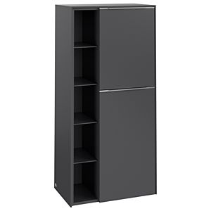 Villeroy and Boch Subway 3.0 center cabinet C59900VR 57.4x120x36.2cm, hinge right / handle aluminum glossy, graphite