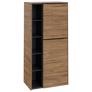 Villeroy and Boch Subway 3.0 center cabinet C59901RH 57.4x120x36.2cm, hinge right / handle Volcano black, kansas oak