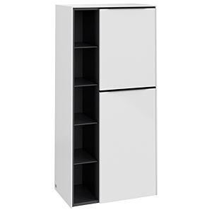 Villeroy und Boch Subway 3.0 Mittelschrank C59901VE 57,4x120x36,2cm, Schanier rechts/Griff Volcano black, brilliant white