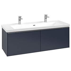 Villeroy und Boch Subway 3.0 Waschtisch-Unterschrank C60100VQ 127,2x42,9x47,8cm, ohne LED/Griff Aluminium glänzend, marine blue