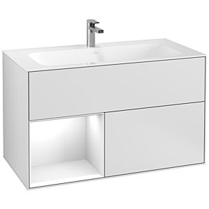 Villeroy and Boch Finion Villeroy and Boch Finion F030GFMT 99.6x59.1x49.8cm, shelf left Glossy white lacquer, white matt lacquer