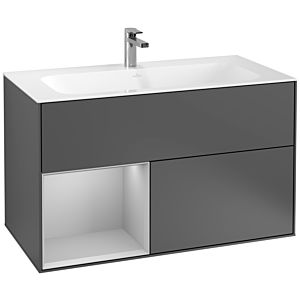 Villeroy and Boch Finion Villeroy and Boch Finion F030GJGK 99.6x59.1x49.8cm, shelf on the left light gray matt, anthracite matt