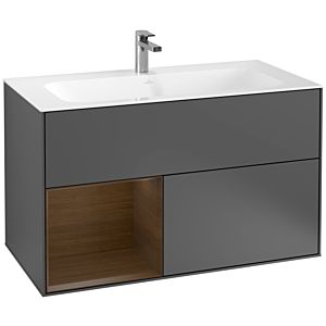 Villeroy and Boch Finion Villeroy and Boch Finion F030GNGK 99.6x59.1x49.8cm, shelf left walnut veneer, anthracite matt