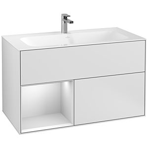 Villeroy and Boch Finion Villeroy and Boch Finion F030MTMT 99.6x59.1x49.8cm, shelf left white matt lacquer, white matt lacquer