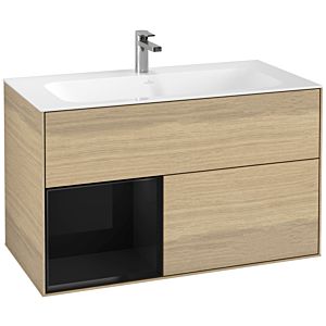 Villeroy and Boch Finion Villeroy and Boch Finion F030PHPC 99.6x59.1x49.8cm, shelf on the left Glossy Black Lacquer , Oak Veneer