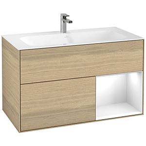 Villeroy and Boch Finion Villeroy and Boch Finion F040GFPC 99.6x59.1x49.8cm, shelf on the right Glossy white lacquer, Oak Veneer