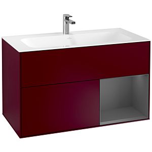 Villeroy et Boch Finion Villeroy et Boch F040GKHB 99,6x59,1x49,8cm, étagère droite anthracite mat, Peony Matt