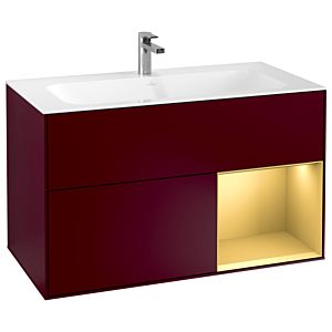 Villeroy et Boch Finion Villeroy et Boch F040HFHB 99,6x59,1x49,8cm, étagère droite or mat, Peony Matt