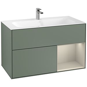 Villeroy and Boch Finion Villeroy and Boch Finion F040HHGM 99.6x59.1x49.8cm, shelf on the right Sand matt, Olive Matt Lacquer
