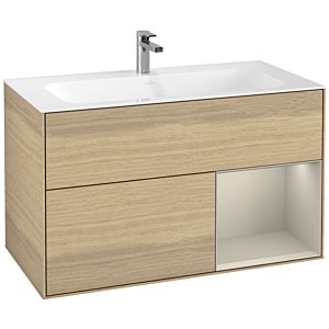 Villeroy and Boch Finion Villeroy and Boch Finion F040HHPC 99.6x59.1x49.8cm, shelf on the right Sand matt, Oak Veneer