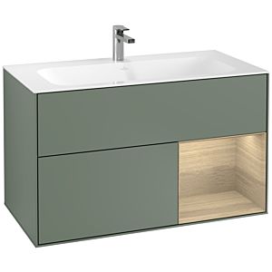 Villeroy and Boch Finion Villeroy and Boch Finion F040PCGM 99.6x59.1x49.8cm, shelf on the right Oak Veneer , Olive Matt Lacquer