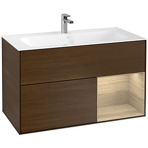 Villeroy et Boch Finion Villeroy et Boch F040PCGN 99,6x59,1x49,8cm, étagère à droite Oak Veneer , placage Oak Veneer