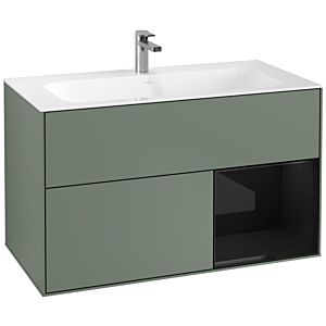 Villeroy and Boch Finion Villeroy and Boch Finion F040PHGM 99.6x59.1x49.8cm, shelf on the right Glossy Black Lacquer , Olive Matt Lacquer