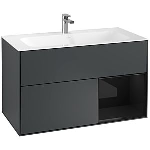 Villeroy and Boch Finion Villeroy and Boch Finion F040PHHG 99.6x59.1x49.8cm, shelf on the right Glossy Black Lacquer , Midnight Blue Matt Lacquer
