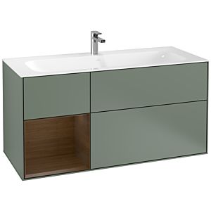 Villeroy and Boch Finion Villeroy and Boch Finion F060GNGM 119.6x59.1cm, shelf left Walnut veneer, Olive Matt Lacquer