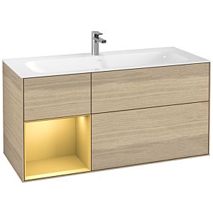 Villeroy et Boch Finion Villeroy et Boch F060HFPC 119.6x59.1cm, étagère gauche or mat, Oak Veneer