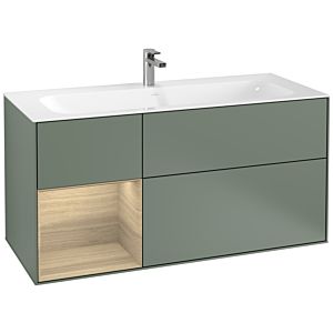 Villeroy and Boch Finion Villeroy and Boch Finion F060PCGM 119.6x59.1cm, shelf on the left Oak Veneer , Olive Matt Lacquer