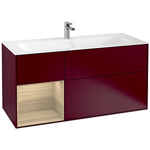 Villeroy et Boch Finion Villeroy et Boch F060PCHB 119,6x59,1cm, étagère à gauche Oak Veneer , Peony Matt