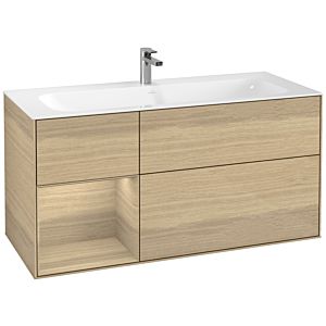 Villeroy et Boch Finion Villeroy et Boch F060PCPC 119,6x59,1cm, étagère à gauche Oak Veneer , Oak Veneer