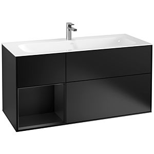 Villeroy and Boch Finion Villeroy and Boch Finion F060PDPD 119.6x59.1cm, shelf left black matt lacquer, black matt lacquer