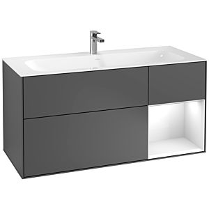 Villeroy and Boch Finion Villeroy and Boch Finion F070GFGK 119.6x59.1cm, shelf on the right glossy white lacquer, anthracite matt