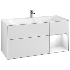 Villeroy and Boch Finion Villeroy and Boch Finion F070GFMT 119.6x59.1cm, shelf on the right glossy white lacquer, white matt lacquer