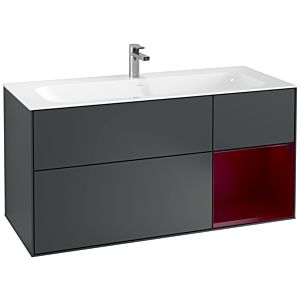 Villeroy und Boch Finion Waschtischunterschrank F070HBHG 119,6x59,1cm, Regal rechts Peony, Midnight Blue Matt Lacquer