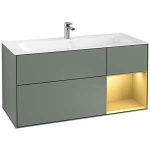 Villeroy and Boch Finion Villeroy and Boch Finion F070HFGM 119.6x59.1cm, shelf right gold matt, Olive Matt Lacquer