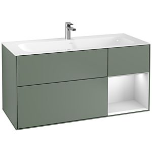 Villeroy and Boch Finion Villeroy and Boch Finion F070MTGM 119.6x59.1cm, shelf right white matt lacquer, Olive Matt Lacquer
