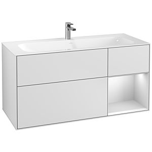 Villeroy und Boch Finion Waschtischunterschrank F070MTMT 119,6x59,1cm, Regal rechts White matt lacquer, White matt lacquer