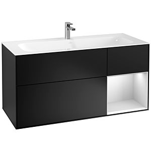 Villeroy and Boch Finion Villeroy and Boch Finion F070MTPD 119.6x59.1cm, shelf on the right white matt lacquer, black matt lacquer