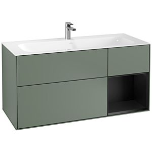 Villeroy and Boch Finion Villeroy and Boch Finion F070PDGM 119.6x59.1cm, shelf on the right black matt lacquer, Olive Matt Lacquer