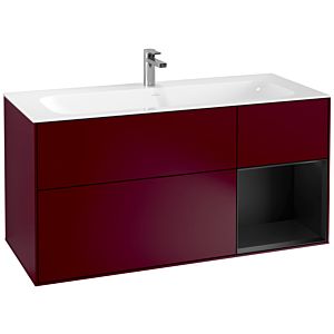 Villeroy et Boch Finion Villeroy et Boch F070PDHB 119,6x59,1cm, étagère droite noir laqué mat, Peony Matt
