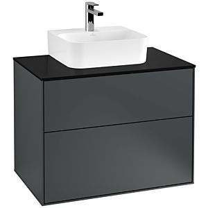 Villeroy et Boch Finion Villeroy et Boch F08200HG 80x60.3x50.1cm, plaque de finition noir mat, Midnight Blue Matt Lacquer