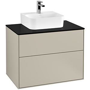 Villeroy and Boch Finion Villeroy and Boch Finion F08200HH 80x60.3x50.1cm, cover plate black matt, Sand Matt Lacquer