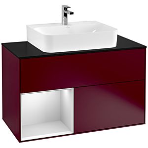 Villeroy and Boch Finion Villeroy and Boch Finion F112MTHB 100cm, cover plate white matt, shelf left white matt lacquer, Peony Matt