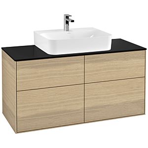 Villeroy and Boch Finion Villeroy and Boch Finion F13200PC 120x60.3cm, cover plate black matt, Oak Veneer
