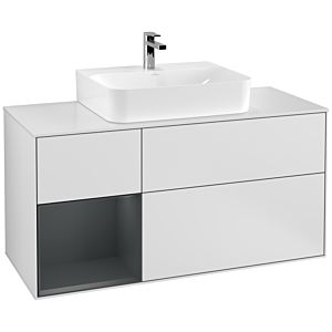 Villeroy and Boch Finion Villeroy and Boch Finion F161HGMT 120cm, cover plate white matt, shelf left Midnight Blue Matt Lacquer , white matt lacquer