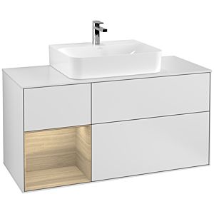 Villeroy and Boch Finion Villeroy and Boch Finion F161PCMT 120cm, cover plate white matt, shelf left Oak Veneer , white matt lacquer