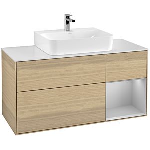 Villeroy and Boch Finion Villeroy and Boch Finion F171GJPC 120cm, cover plate white matt, shelf right light gray matt, Oak Veneer