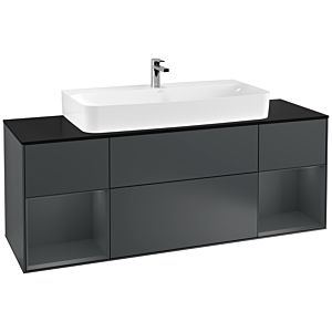 Villeroy and Boch Finion Villeroy and Boch Finion F212HGHG 160cm, cover plate black matt, shelves Midnight matt lacquer, Midnight Blue Matt Lacquer