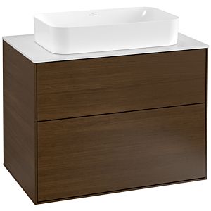 Villeroy et Boch Finion Villeroy et Boch F22100GN 80x60,3cm, plaque de finition blanc mat, placage noyer